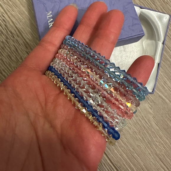 Vintage Swarovski Crystal Stretch Bracelets - Picture 2 of 3